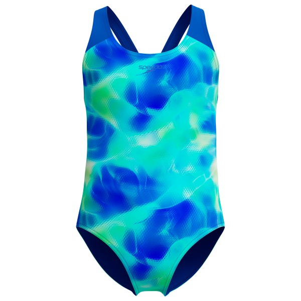 Speedo – Kid’s Print Splashback One Piece – Badpak maat , Blauw