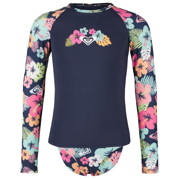 Roxy – Kid’s Morning Flower Lycra Set – Bikini maat , Blauw