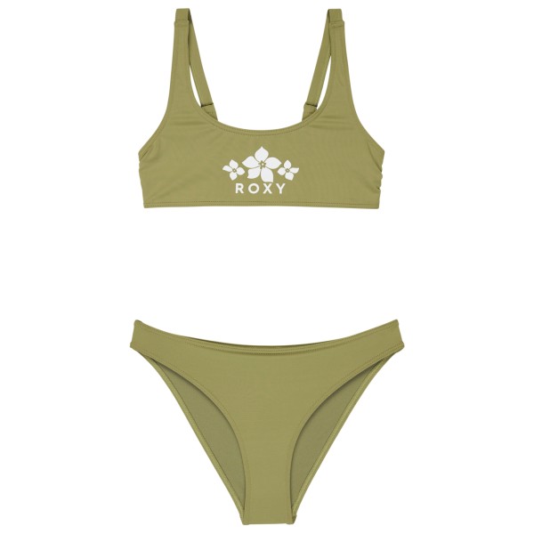 Roxy – Kid’s Solid Active RG Bralette Set – Bikini maat , Olijfgroen