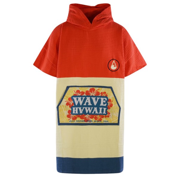 Wave Hawaii – Kid’s Travel Poncho Wailua – Surfponcho maat XS, Rood