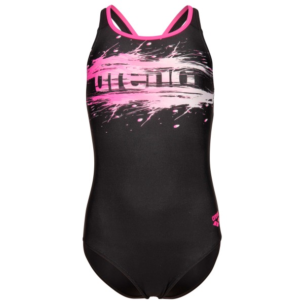 Arena Girl’s Paint Swimsuit Swim Pro Back Badpak Zwart
