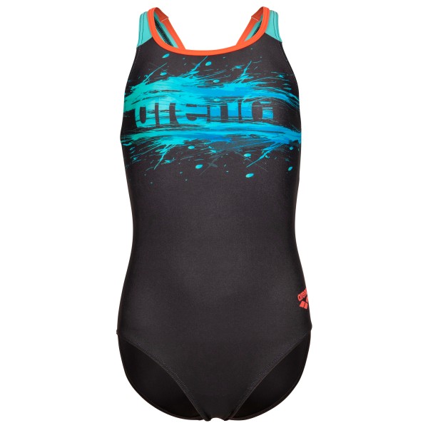 Arena Girl’s Paint Swimsuit Swim Pro Back Badpak Grijs
