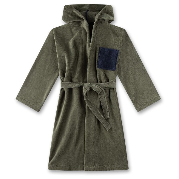 Sanetta Boy’s Terry Fleece Velours Bathrobe Badjas Olijfgroen