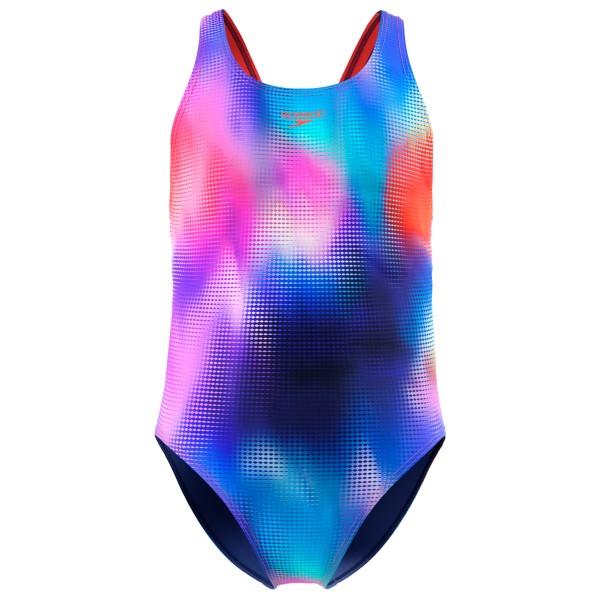 Speedo Kid’s Print Leaderback Swimsuit Badpak Blauw