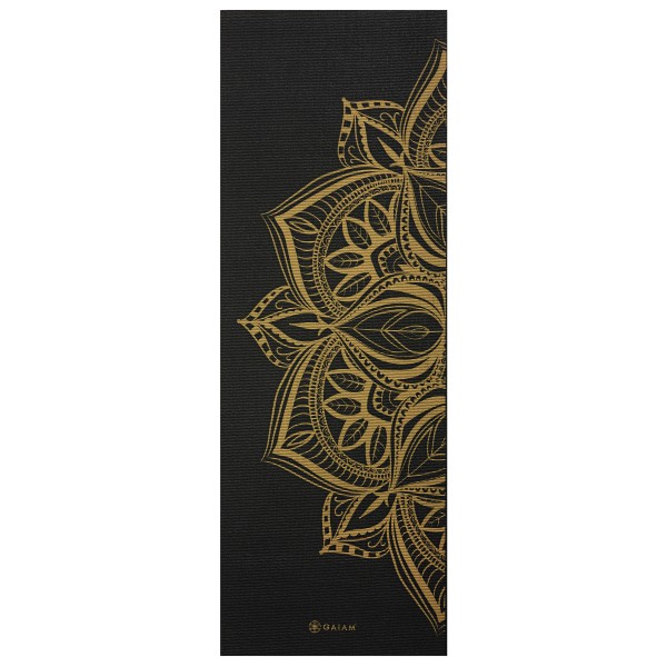 Image of GAIAM - 6 mm Premium Metallic Yoga Mat - Yogamatte Gr 61 cm x 173 cm x 0,6 cm schwarz