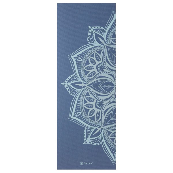Image of GAIAM - 5 mm Classic Printed Yoga Mat Gr 61 cm x 173 cm x 0,5 cm blau/grau