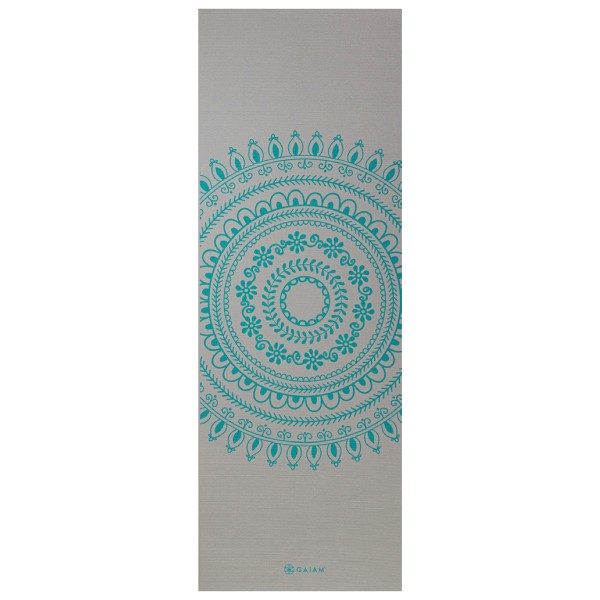 Image of GAIAM - Yoga Mat 6 mm Premium Longer/Wider - Yogamatte Gr 198 x 66 x 6 mm grau/türkis