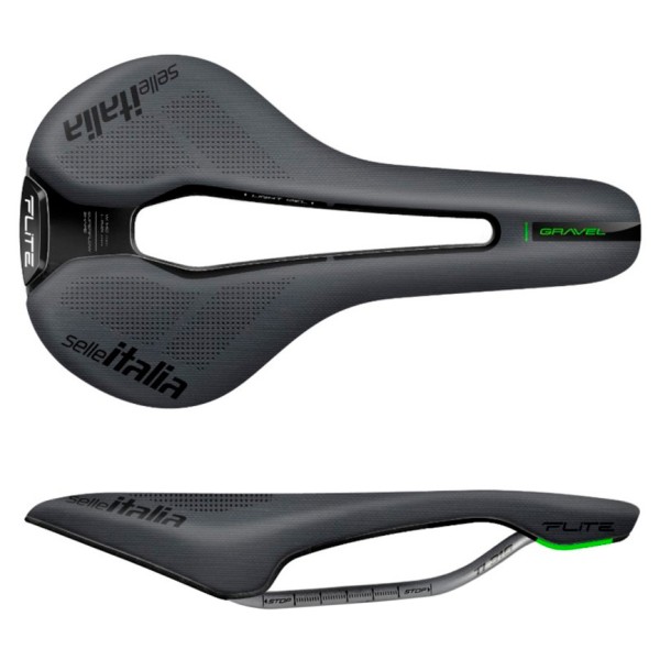 Image of Selle Italia - Flite Boost Gravel TI Superflow - Sattel Gr S3 grau