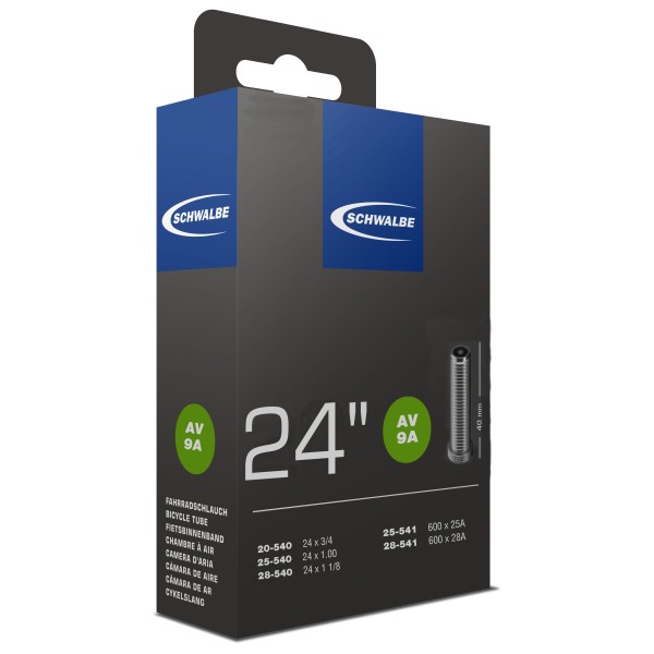Schwalbe 24 (20/28-540/541) AV9A Fahrradschlauch (Gr 24'' - 20/28-540/541 |schwarz)