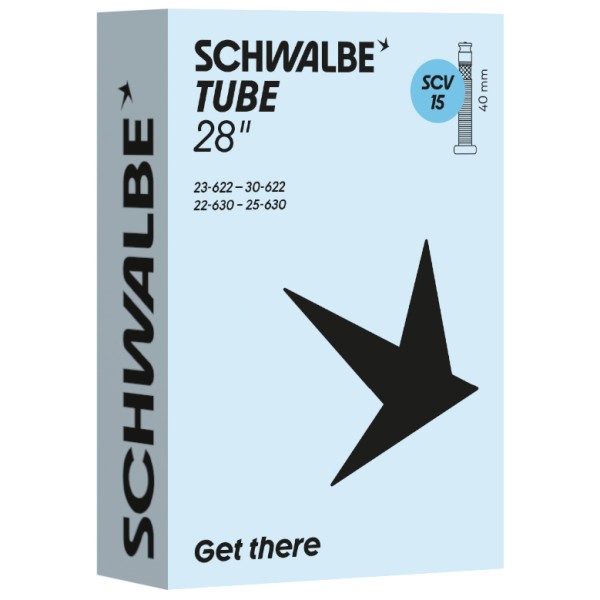 Schwalbe 28 (23/30-622/630) SCV15 Fahrradschlauch (Gr 28'' - 23/30-622/630 |schwarz)