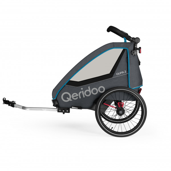 Image of Qeridoo - Qupa 2 - Kinderanhänger grau;weiß bei Bergfreunde.ch - der Outdoor Shop