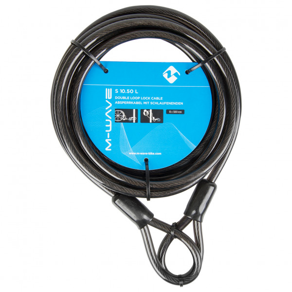 Image of M-Wave - Absperrkabel S 10.50 L - Veloschloss Gr 10 x 5000 mm grau
