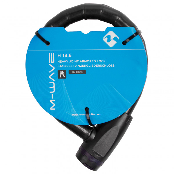 Image of M-Wave - Panzergliederschloss H 18.8 - Veloschloss Gr Ø 18 x 800 mm blau