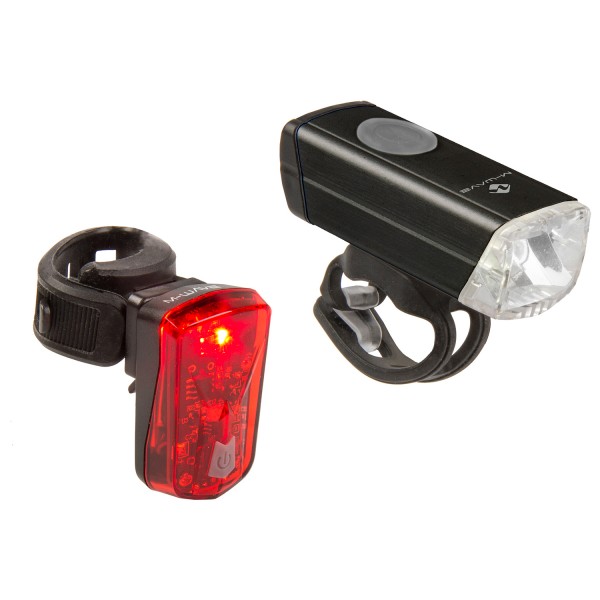 M-Wave Atlas 20 USB Akku-Beleuchtungsset Fahrradbeleuchtung & Zubehör (schwarz)