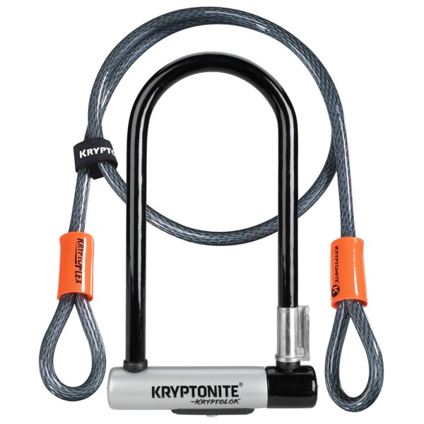Kryptonite - KryptoLok Standard + KFlex - Fahrradschloss Gr 120 cm grau