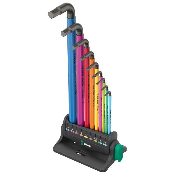Image of Wera - 950/9 Hex-Plus Multicolour 3 - Velowerkzeug Gr 9 Pieces multicolour