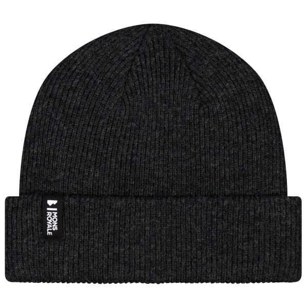 Mons Royale Chunky Logger Merino Beanie Muts Zwart