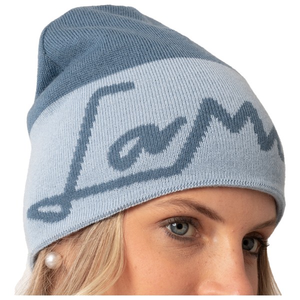 Image of LaMunt - Women"s Martha Logo Knit Beanie - Mütze Gr One Size grau;lila/rot'