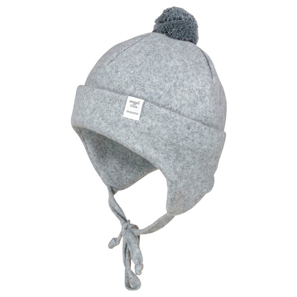 Image of maximo - Kid"s Baby-Mütze ausgenäht Gr 43 cm;45 cm grau;rosa'