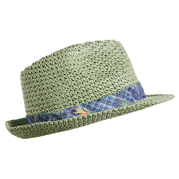 Image of Stöhr - Flexible Strawhat - Hut Gr L/XL;S/M blau;oliv