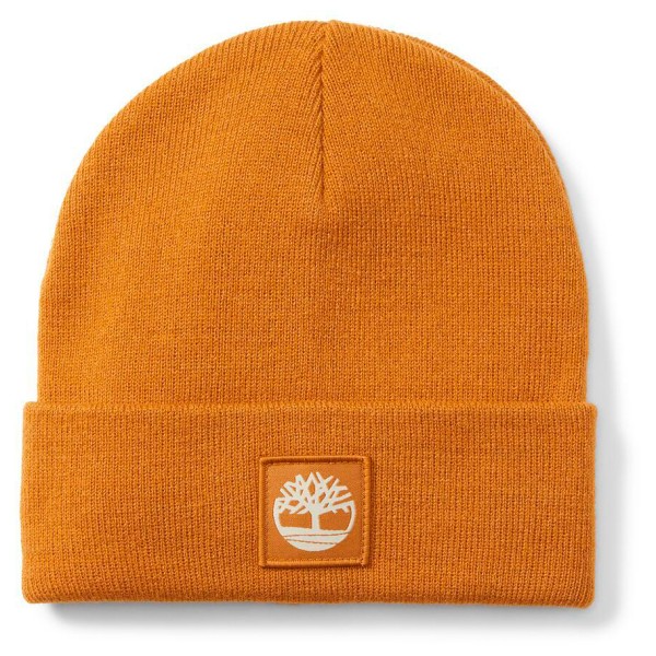 Image of Timberland - Cuffed Beanie with Tonal Patch - Mütze Gr One Size orange