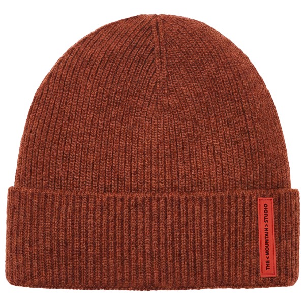 The Mountain Studio Cashmere Mix Rib Beanie Muts Rood