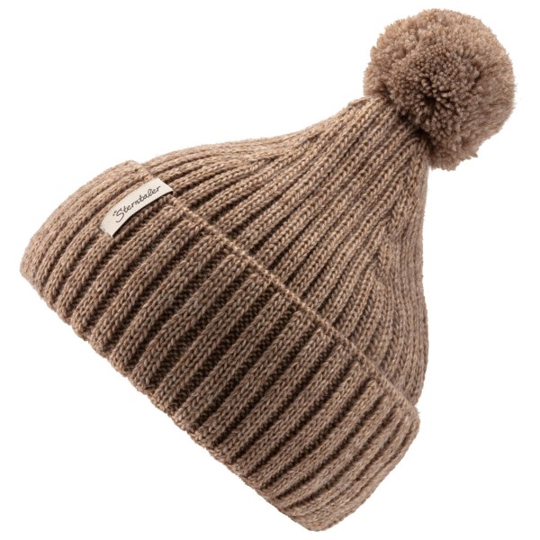 Image of Sterntaler - Kid"s Strickmütze Melange Bommel - Mütze Gr 51 cm braun'