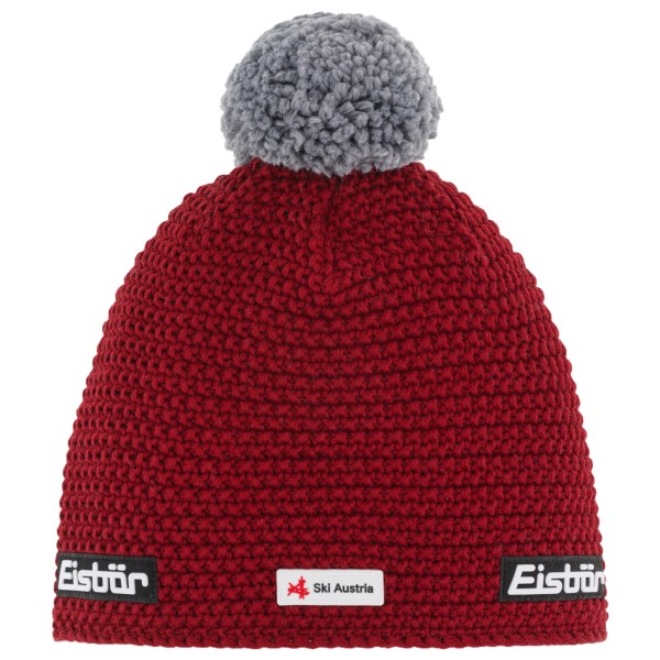 Image of Eisbär - Jamie Pompon Ska - Mütze Gr One Size rot