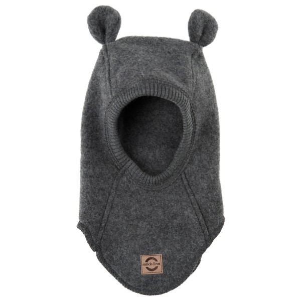 Mikk-Line Kid’s Wool Fullface with Ears Muts 37-40 cm Grijs