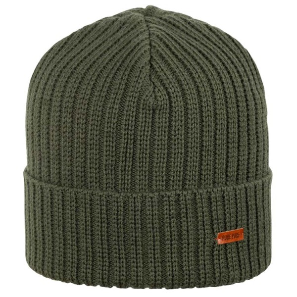 Image of Pure Pure - Ripp-Mütze Merino Gr One Size blau;grau;schwarz