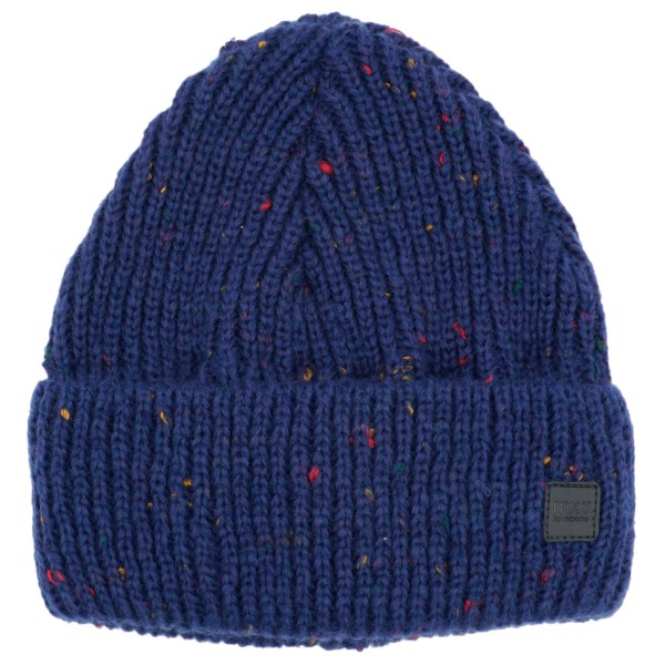 maximo – Girl-Beanie Effektgarn Jerseyfutter mit Umschlag – Muts maat , Blauw