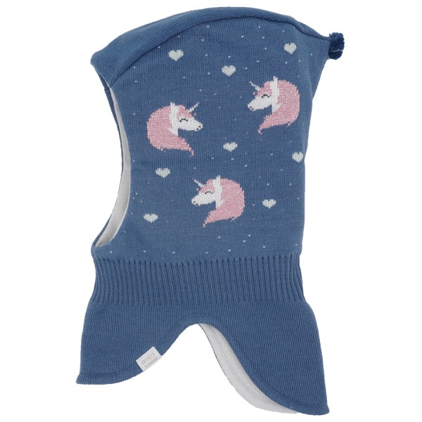 Image of maximo - Girl-Schlupfmütze Jacquard Einhorn - Mütze Gr 55 cm blau
