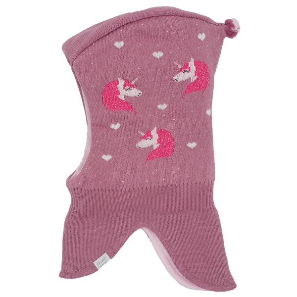 Image of maximo - Girl-Schlupfmütze Jacquard Einhorn - Mütze Gr 53 cm rosa