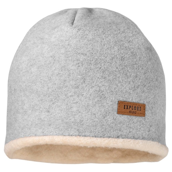 Image of maximo - Kid"s Mini-Beanie Baumwollfleece mit Teddyfutter - Mütze Gr 51 cm grau'