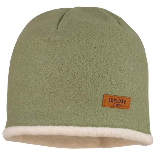 Image of maximo - Kid"s Mini-Beanie Baumwollfleece mit Teddyfutter - Mütze Gr 51 cm oliv'
