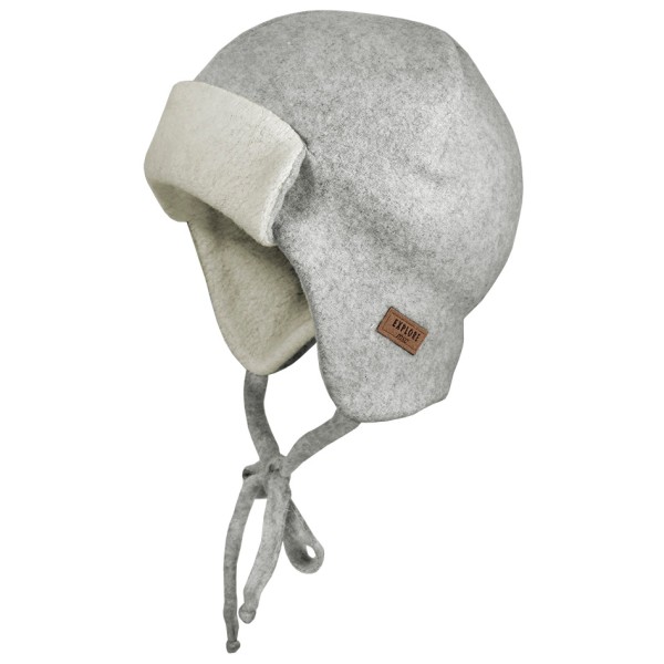 Image of maximo - Kid"S Mini-Parkacap Baumwollfleece mit Teddyfutter - Mütze Gr 43 cm grau'