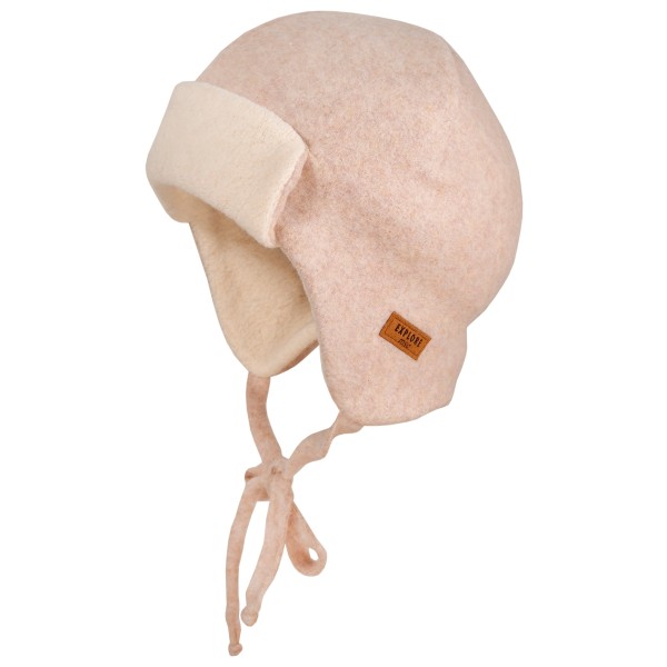 Image of maximo - Kid"S Mini-Parkacap Baumwollfleece mit Teddyfutter - Mütze Gr 43 cm beige/rosa'