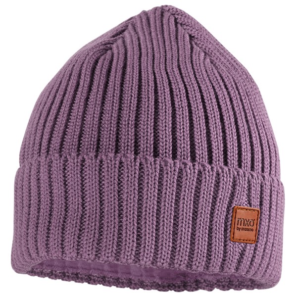 maximo Kid’s Mütze mit Rippe Umschlagrand mit Futter Muts cm Purper