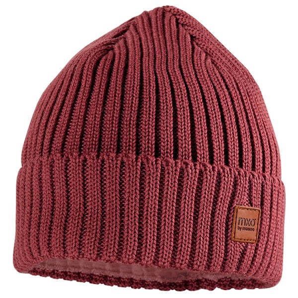 maximo – Kid’s Mütze mit Rippe Umschlagrand mit Futter – Muts maat , Rood