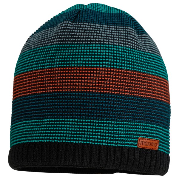 Image of maximo - Mini-Beanie randlos Blockringel - Mütze Gr 53 cm;55 cm;57 cm blau;bunt