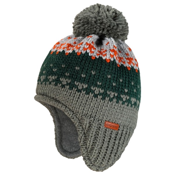 Image of maximo - Mini-Inkamütze Farbwechsel mit Pompon und Futter - Mütze Gr 49 cm grau