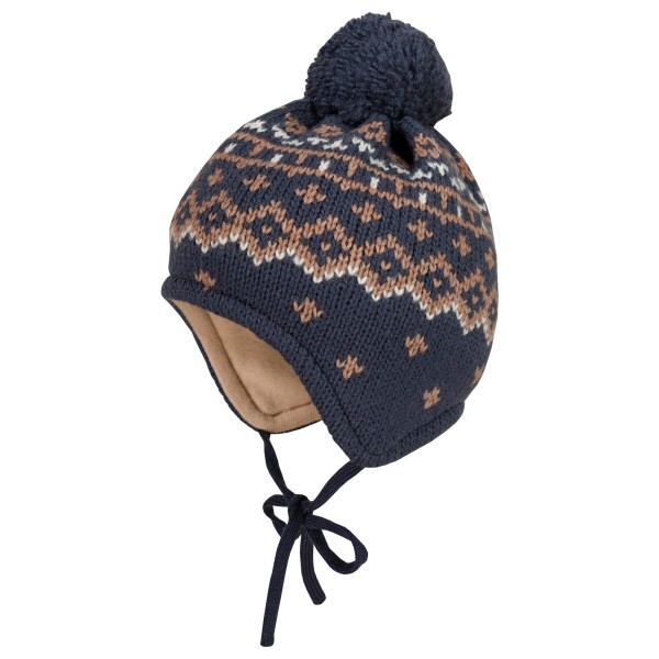 Image of maximo - Mini-Mütze ausgenäht Jacquard Norweger mit Futter - Mütze Gr 43 cm blau