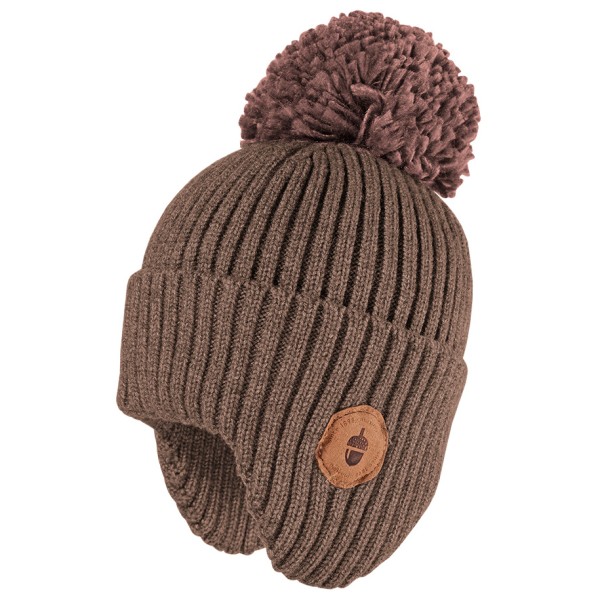 Image of maximo - Mini-Mütze mit Umschlag und Pompon - Mütze Gr 49 cm braun