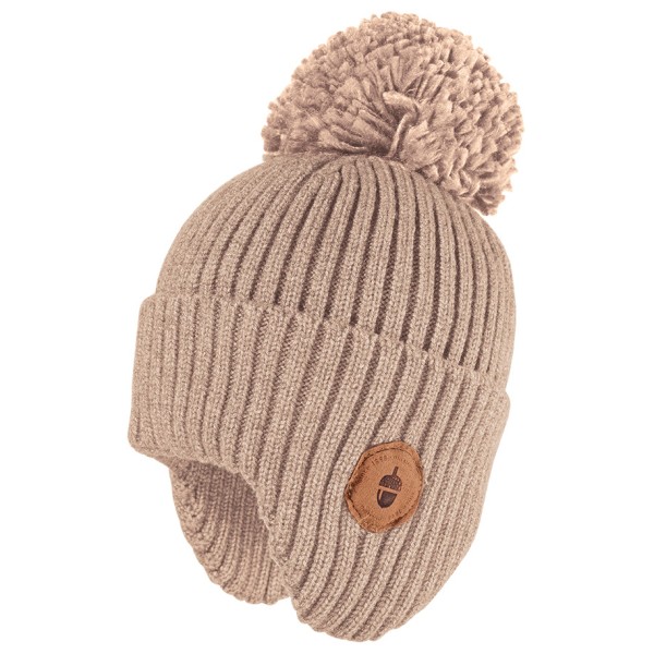 Image of maximo - Mini-Mütze mit Umschlag und Pompon - Mütze Gr 49 cm braun/beige