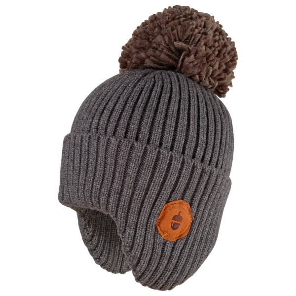Image of maximo - Mini-Mütze mit Umschlag und Pompon - Mütze Gr 49 cm grau