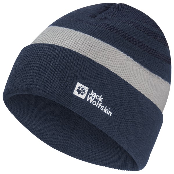 Jack Wolfskin Kid’s Stripy Knit Beanie Muts cm Blauw