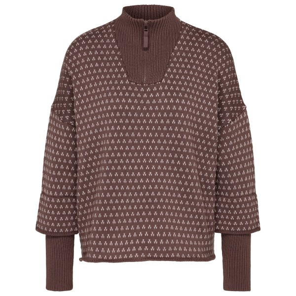 Stoic Women’s Heavy MerinoKnit MMXX.Norbotten Half Zip Merinotrui Bruin