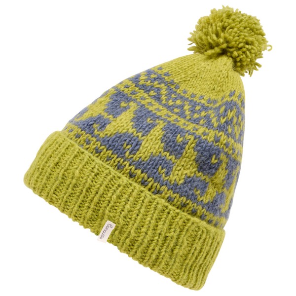 Tranquillo – Women’s Wollmütze mit Bommel – Muts maat , Olijfgroen
