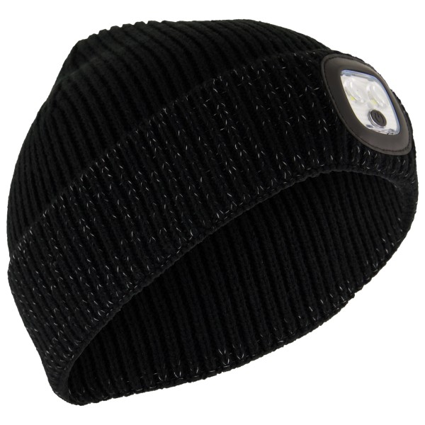 P.A.C. Lumo Reflective Led Beanie Muts Zwart