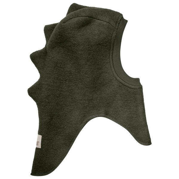 Huttelihut Kid’s Balaclava Triangles Wool Bivakmuts cm 6-12 Months Olijfgroen